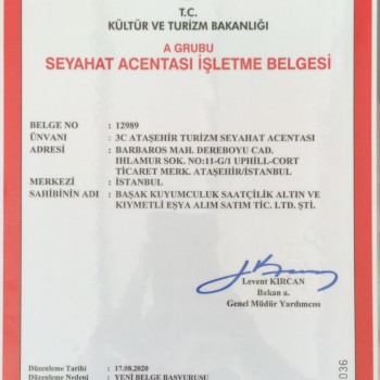 Seyahat Acentası İşletme Belgesi